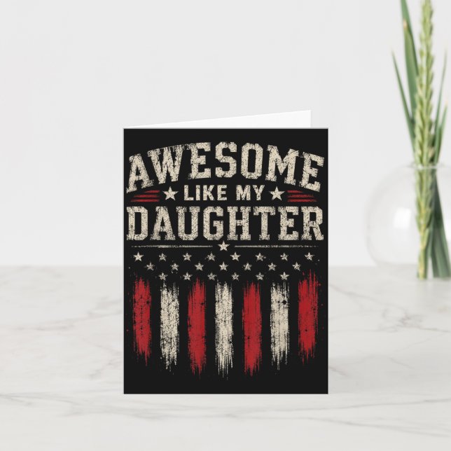 Roliga män pappa faders dag Awesome som min dotter Kort (Framsida)