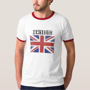 Roliga manar för italiensk brittisk flagga T-trö Tee