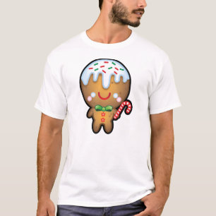 Roliga manar för Kawaii pepparkaksgubbejul T Shirt