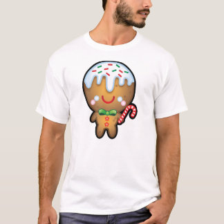 Roliga manar för Kawaii pepparkaksgubbejul T Shirt