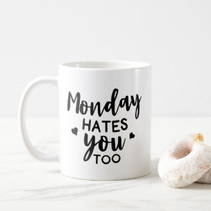 Roliga Måndag hatar dig för kaffemuggen Kaffemugg