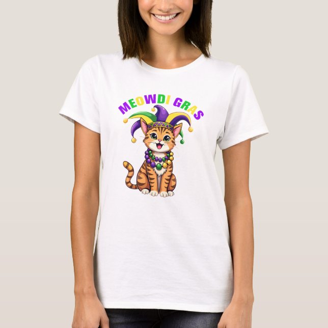 Roliga Mardi Gras-paradvibbar T Shirt (Framsida)