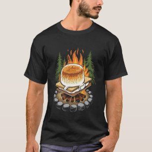 Roliga marshmallows springer från lägerelden t shirt