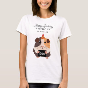 Roliga Marsvin Husdjur Barn Födelsedag Namn Ålder T Shirt