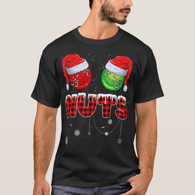 Roliga Matchande Kastanjer Julpar Kastanjer Jul T Shirt (Framsida)