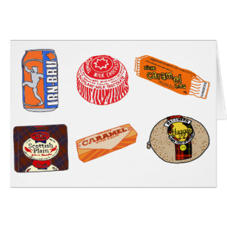 Roliga matillustrationer från Skottland Hälsningskort