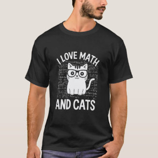Roliga matte- och kattkläder för lärare studenter t shirt