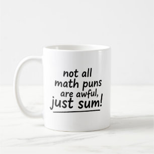 Roliga mattekvoter Mug Joke Puns Handskriven Sats Kaffemugg