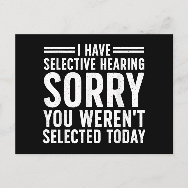 Roliga meningar Art för Sarkastic People Manar Wom Vykort (Framsida)