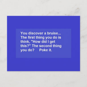 ROLIGA MENINGAR BRUISE POKES LAUGHS COMS VYKORT