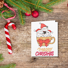 Roliga meningar God jul Cat Mugg Anpassningsbar Kort