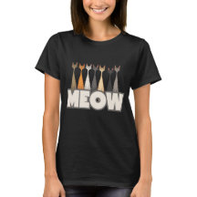 Roliga Meow Tittar Kattgäng | Katt Humor Grafik