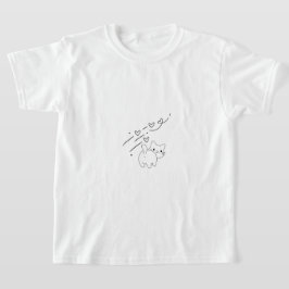 Roliga Minimalistiska Kattbarn T Shirt