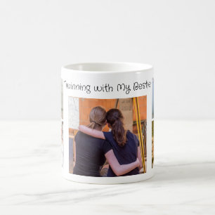 Roliga Minnen Tjej Foto Collage Personlig Kaffemugg