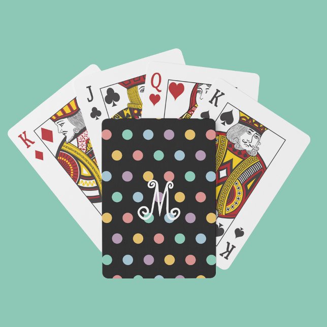 Roliga moderna monogramspelkort casinokort (Skapare uppladdad)
