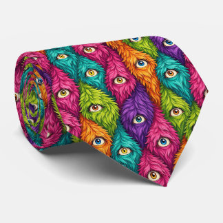 Roliga monster | Abstrakt lurviga varelser Slips