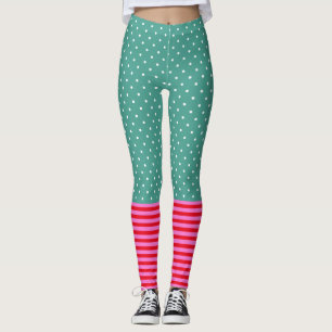 Roliga mönster för randar för popkulturpolka do leggings