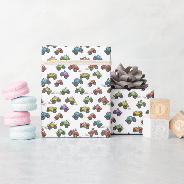 Roliga monstertruckfödelsedagsfest  presentpapper (Baby Shower)