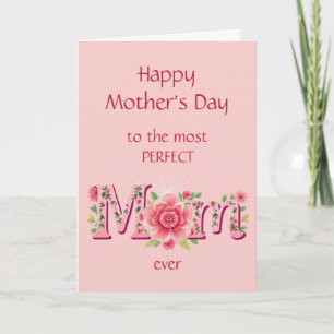 Roliga mors dag-blommor till den perfekta mamman kort