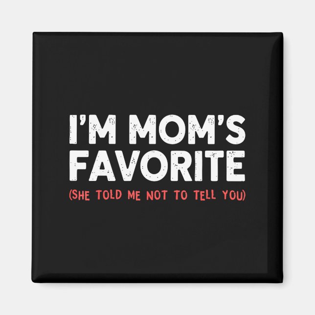 Roliga Mors Favorit Son Dotter Jag är Mors Favorit Magnet (Framsidan)