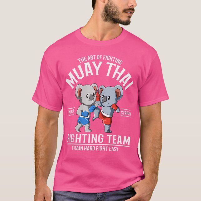 Roliga Muay Thai Koala Fighters T Shirt (Framsida)