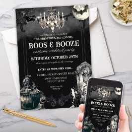 Roliga Mummi Fladdermöss Halloween Boos & Spritfes Inbjudningar