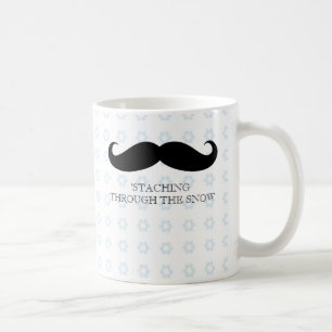 Roliga mustascher för julafton för kaffemugg