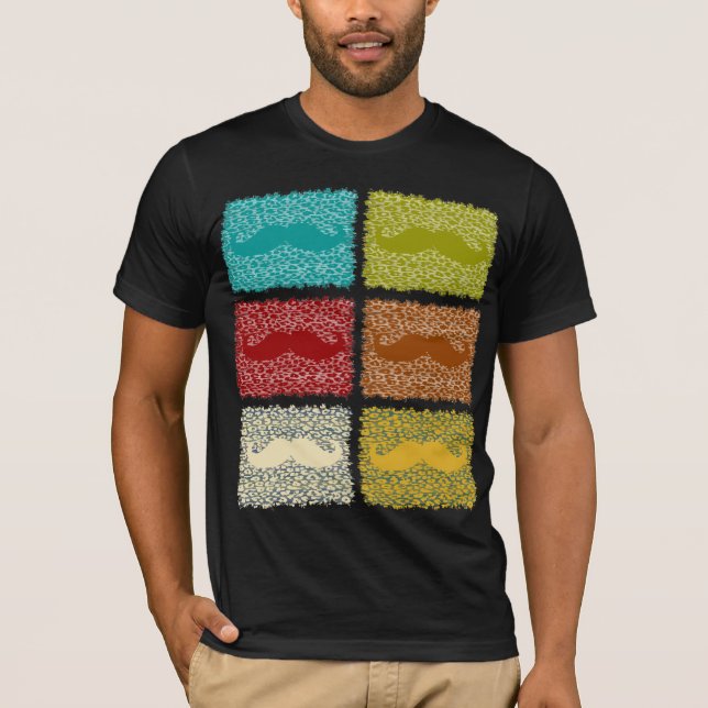 Roliga mustascher t-shirt (Framsida)