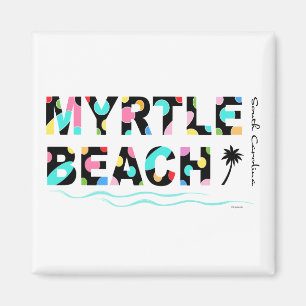 Roliga Myrtle Beach, grafisk coola för SC Magnet