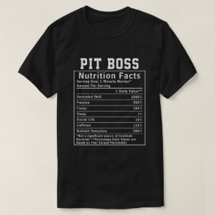 Roliga näringsfakta för pitbossar Casino-personal  T Shirt