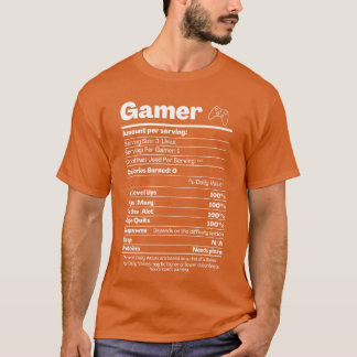 Roliga näringsfakta Spelare Näringsfakta Roligt T Shirt