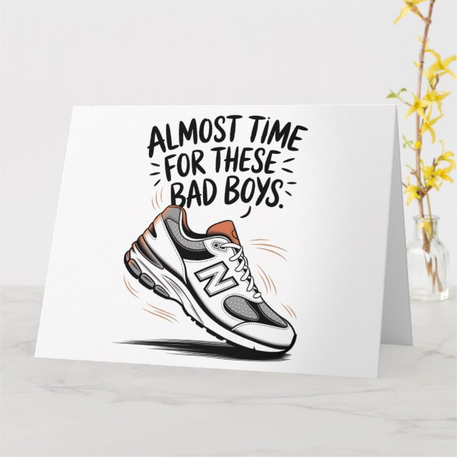 Roliga New Balance födelsedagar Fars dag Ny pappa Kort (Gul blomma)