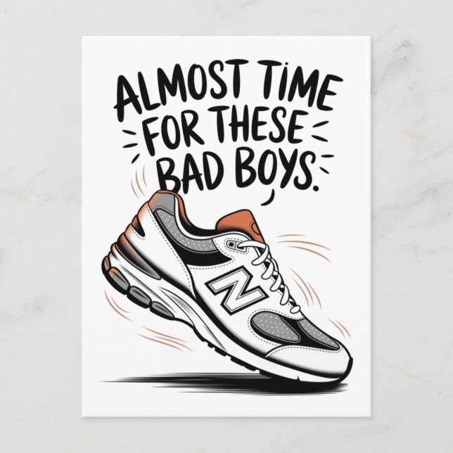 Roliga New Balance födelsedagar fars dag Ny pappa  Vykort (Framsida)