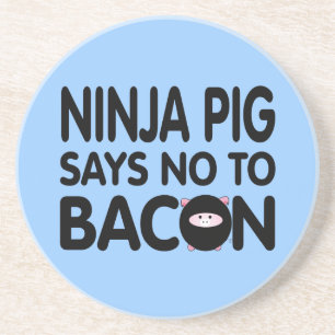 Roliga Ninja grisnågot att säga inte till bacon Underlägg Sandsten