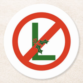 Roliga Noel "inget L" julpapper dricker underlägg