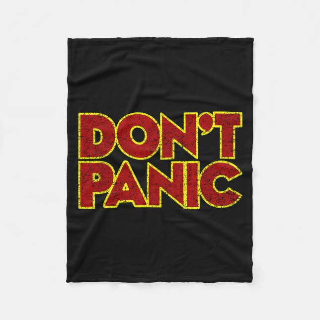 Roliga Nostalgiska T-shirts Don't Panic - Dam Clic Fleecefilt (Framsidan)
