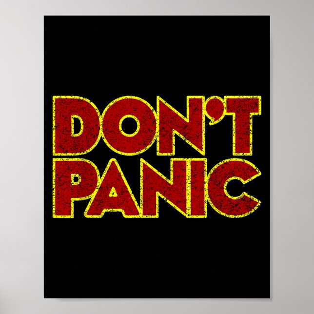 Roliga Nostalgiska T-shirts Don't Panic - Dam Clic Poster (Framsidan)