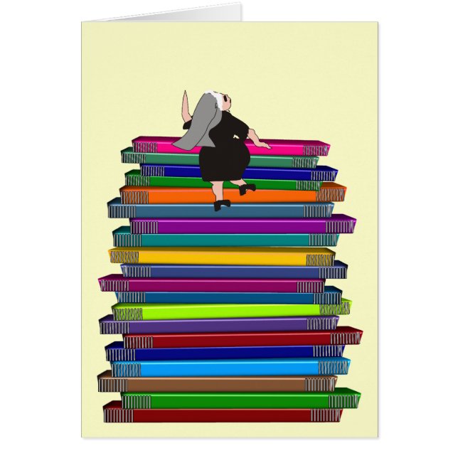 Roliga nunnakort hälsningskort (Framsidan)