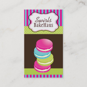 Roliga nyckfulla Macarons visitkortar Visitkort