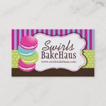 Roliga nyckfulla Macarons visitkortar