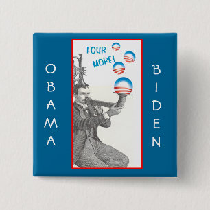 Roliga Obama Biden klämmer fast Knapp