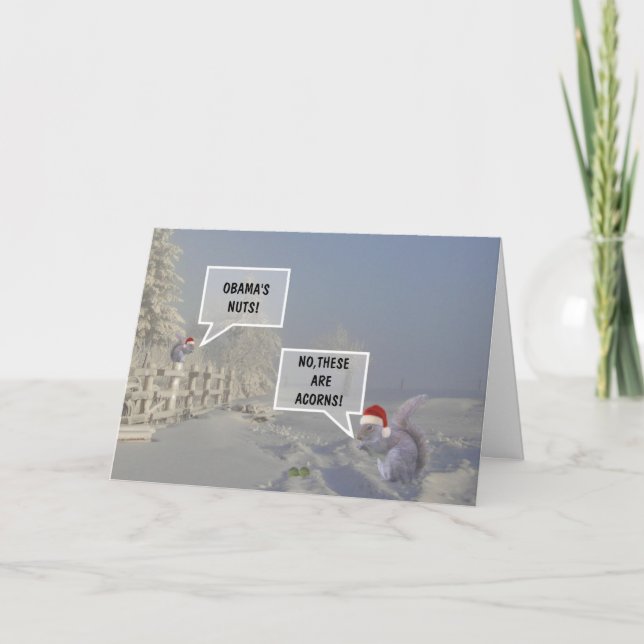 Roliga Obamas tokiga jul Helgkort (Framsida)