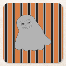 Roliga och flotta Halloween-ghostar Underlägg Papper Kvadrat