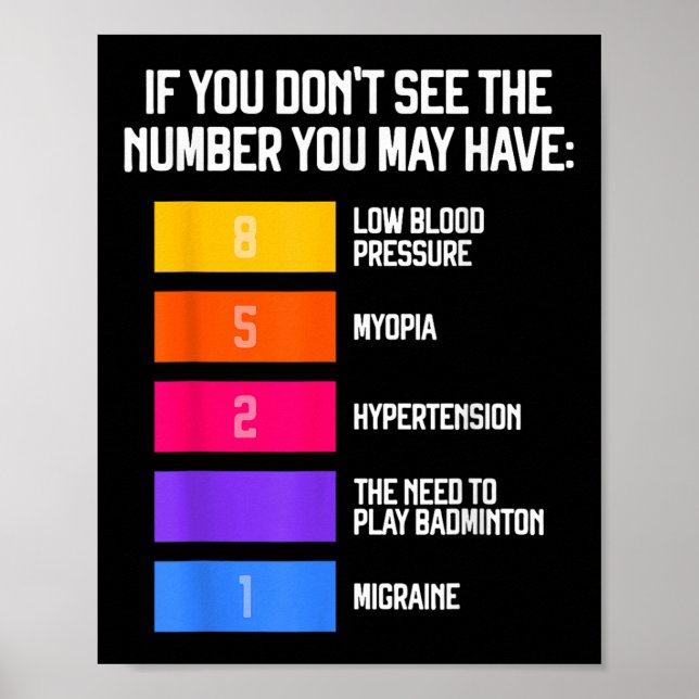 Roliga och humoristiska badminton-memes Shuttle Bi Poster (Framsidan)