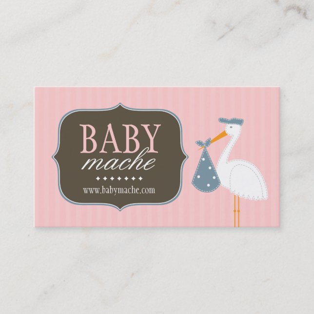 Roliga och moderna babyBoutiquevisitkortar Visitkort (Framsida)