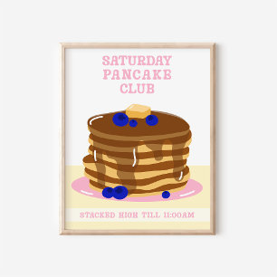 Roliga och Retro Frukostpannkakor Kökskonst Poster