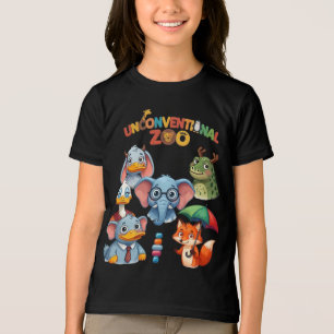 Roliga Okonventionella Zoo Djur för Barn T Shirt
