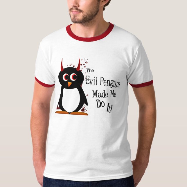 Roliga onda Penguin™ grabbar T Tee (Framsida)