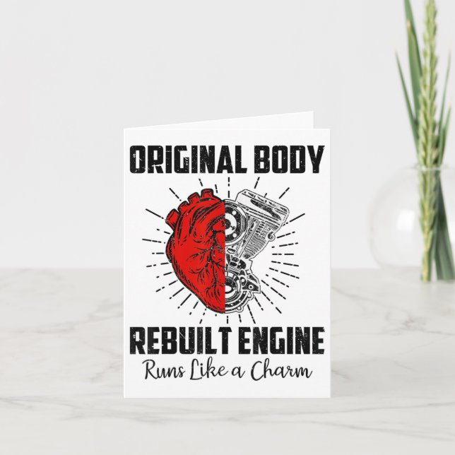 Roliga Öppen Hjärtkirurgi Återhämtning Överlevnads Kort (Framsida)