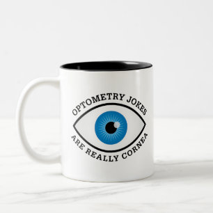 Roliga OptometryCorneaskämt Två-Tonad Mugg